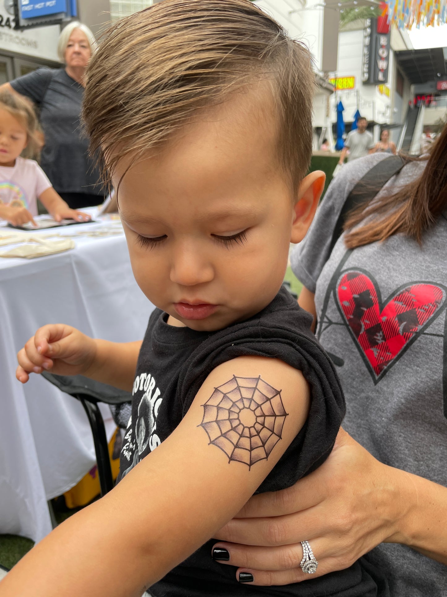 Spider Web Temporary Tattoo - 2.5" x 2.5”