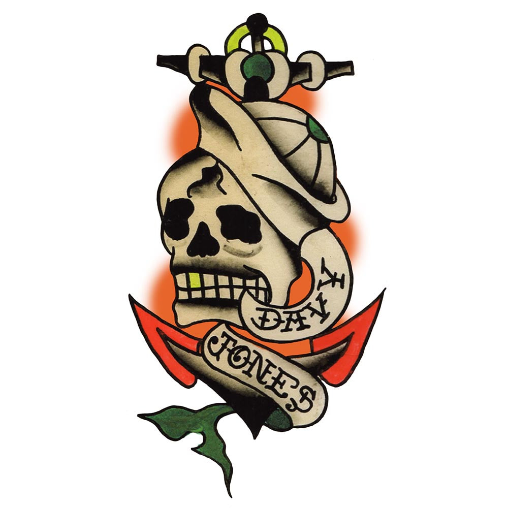 Davy Jones Temporary Tattoo - 2.5" x 4.5”