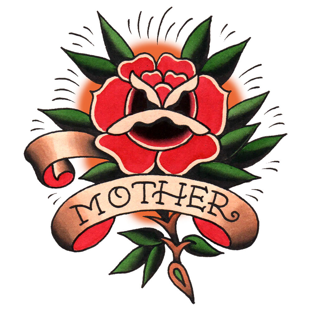 Mother Rose Temporary Tattoo - 3.5" x 3.5”
