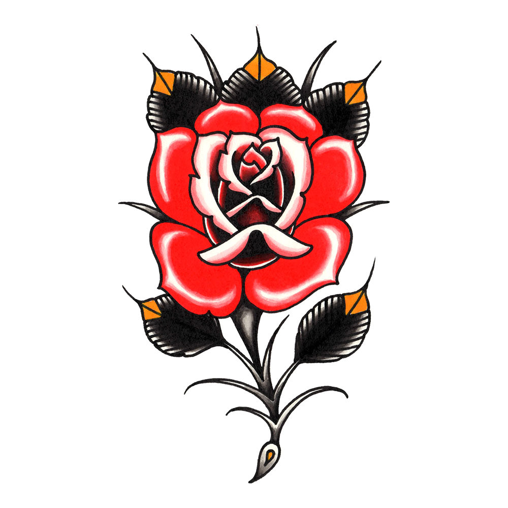 Rose Temporary Tattoo - 2.5" x 4.5"