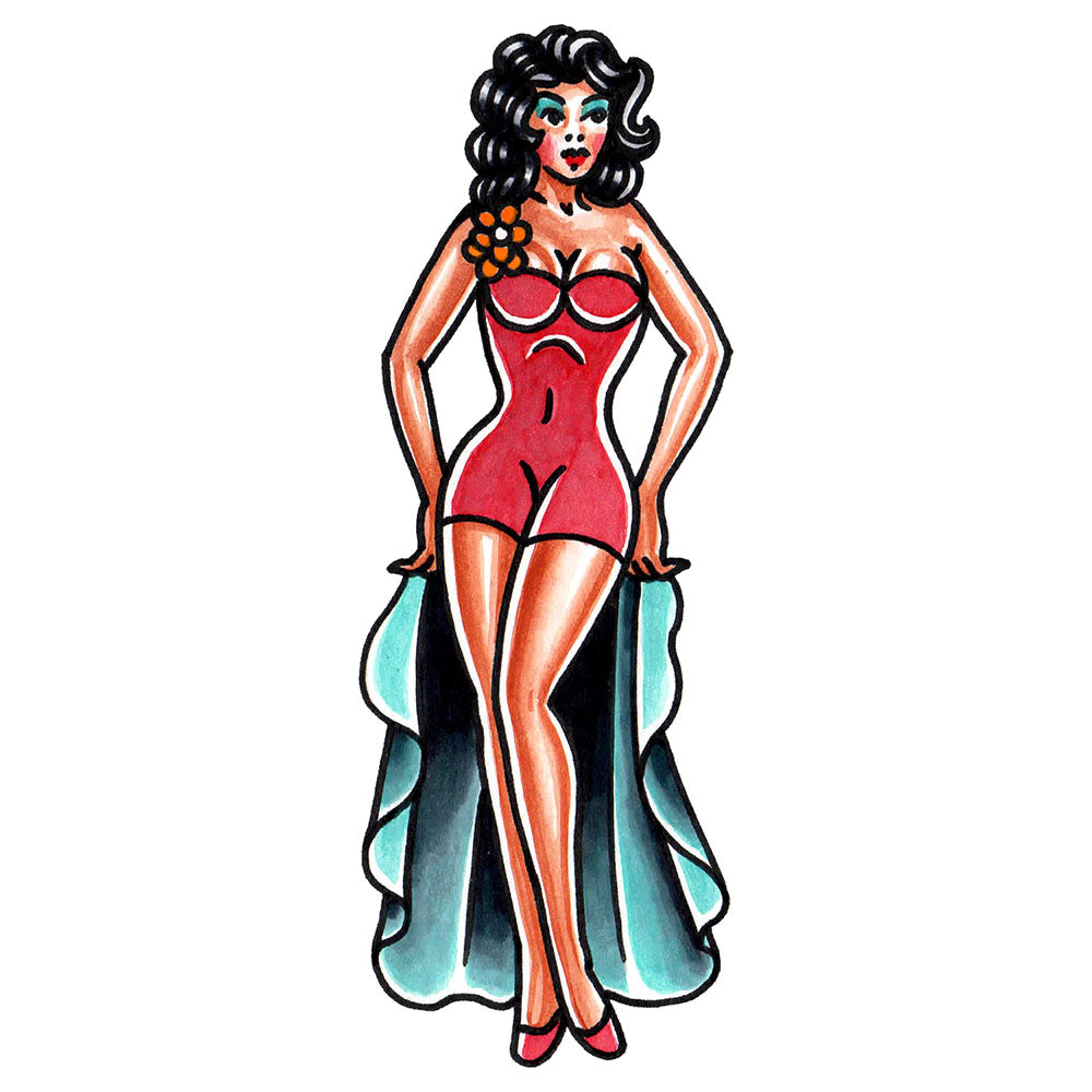 Dancer Temporary Tattoo - 2" x 5”