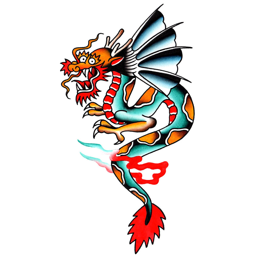 Dragon Temporary Tattoo - 3" x 5”