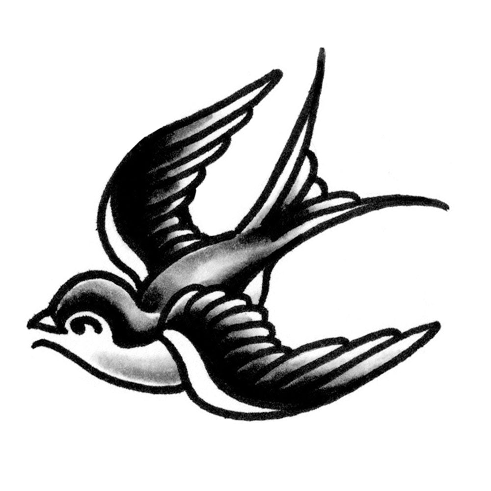 Sparrow Temporary Tattoo - 2.5" x 3”