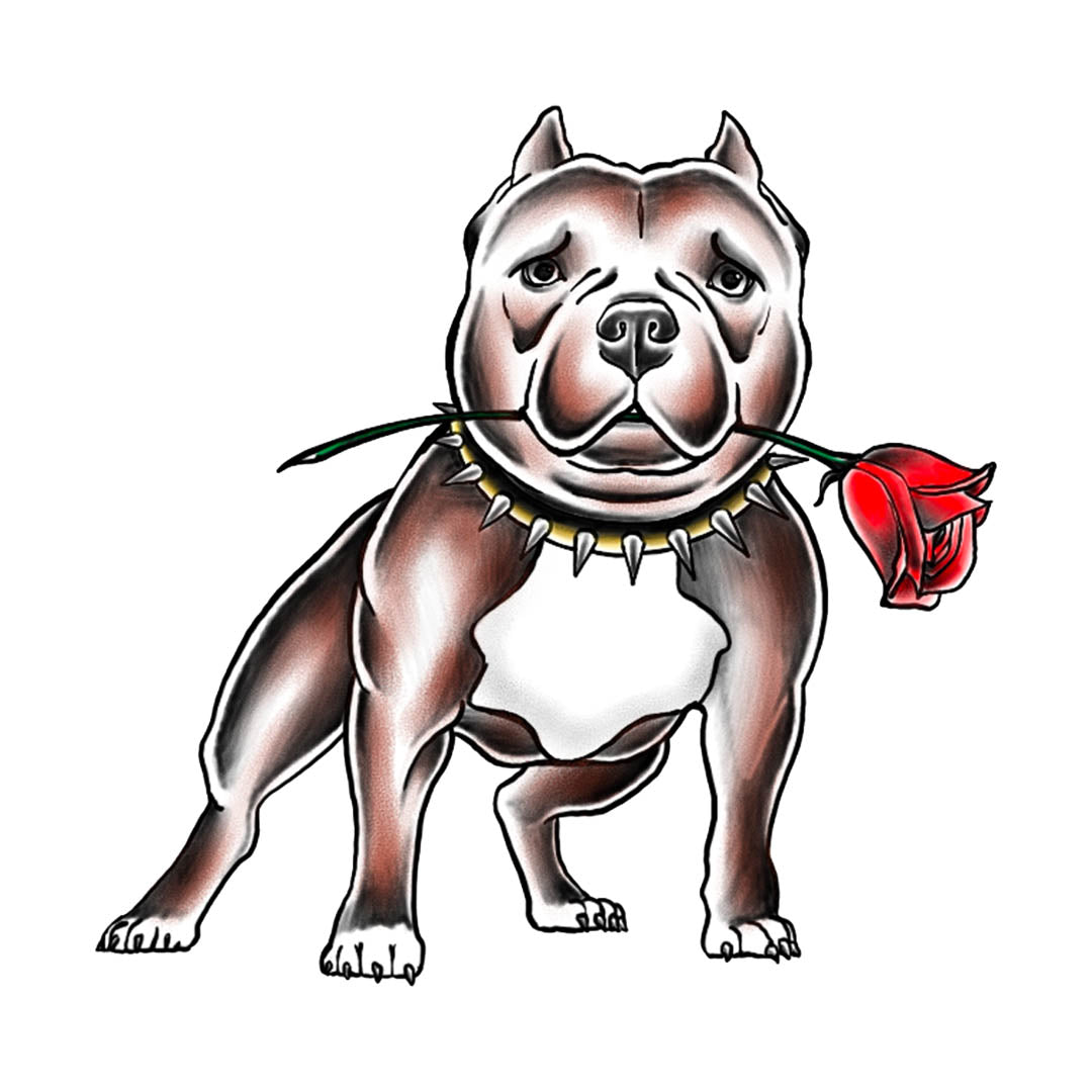 Pup in Love - "3.5" x 3.5"
