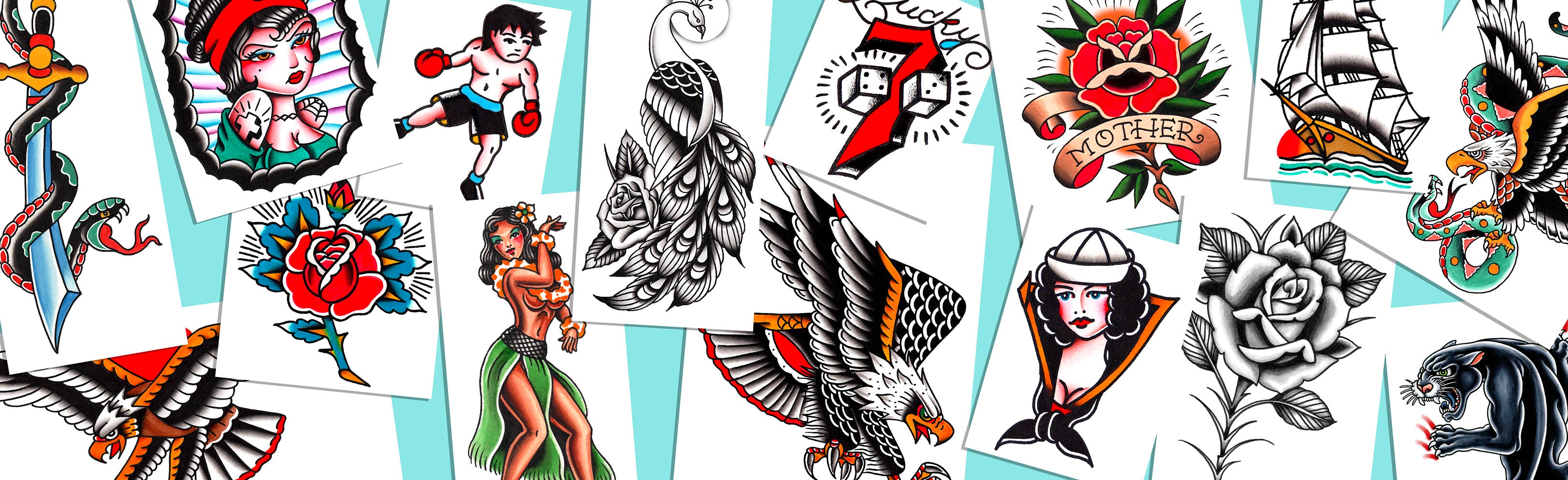 Toddler Tattoos temporary tattoo designs are the same American Traditional artwork you would find displayed on the walls of a respectable tattoo shop