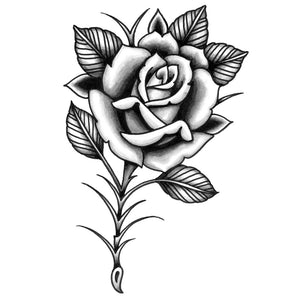 Rose Temporary Tattoo - 3" x 4.5”