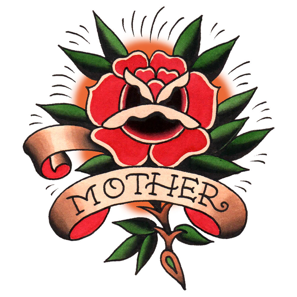 Old School Rose Tattoo With Ribbon And Word Mom Two Variants Traditional  Black Dot Style And Color Ink Isolated Vector Illustration Royalty Free  SVG Cliparts Vectors And Stock Illustration Image 52898820