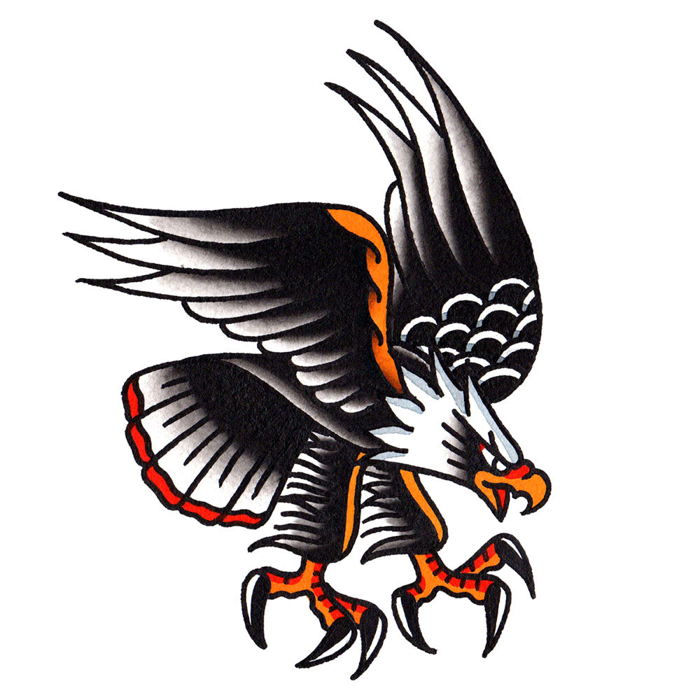 Sailor Jerry style bald eagle tattoo on my lower back | Back tattoos, Lower  back tattoos, Spine tattoos for women