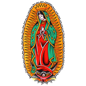 Guadalupe Temporary Tattoo 3" x 5.5”
