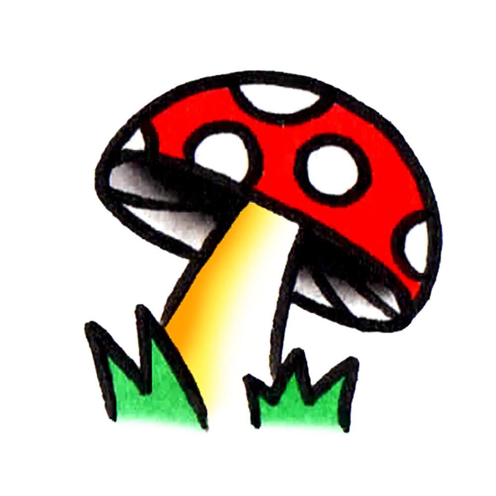 Mushroom Temporary Tattoo - 1.5" x 1.5”